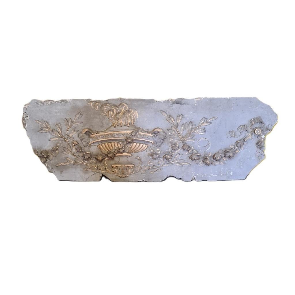 Antiek Franse Louis XVI Gipsen Ornament, 18e/19e eeuw, Ophalen