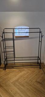 Zwart kledingrek, Ophalen of Verzenden, Met wielen, Gebruikt