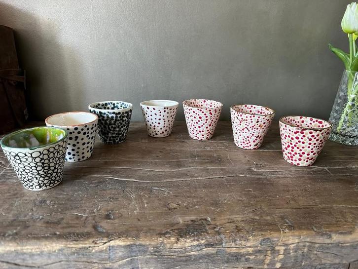 7 kopjes uit Marrakesh, Huis en Inrichting, Keuken | Servies, Nieuw, Kop(pen) en/of Schotel(s), Overige stijlen, Ophalen of Verzenden