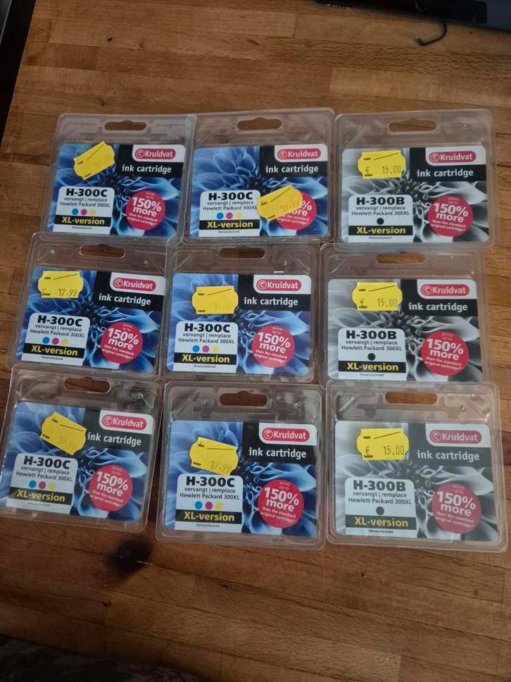 9 kruidvat H300XL Inktpatronen - XL-versie, Computers en Software, Printerbenodigdheden, Nieuw, Cartridge, Ophalen of Verzenden