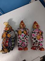Set van 6 Vintage Clown Poppen - Decoratieve Beeldjes, Ophalen of Verzenden, Gebruikt