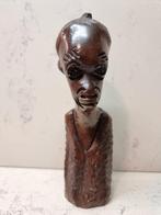 Beeldje Afrikaanse man, Minder dan 20 cm, Buste, Ophalen of Verzenden, Bruin
