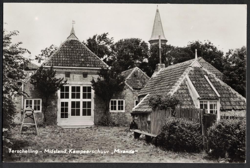 Terschelling, Midsland Kampeerschuur Miranda. 1962, Ophalen of Verzenden, 1960 tot 1980, Ongelopen, Waddeneilanden