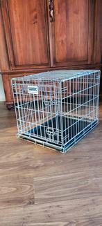 Hondenbench grijs gegalvaniseerd met stevige onderplaat, Ophalen, Zo goed als nieuw