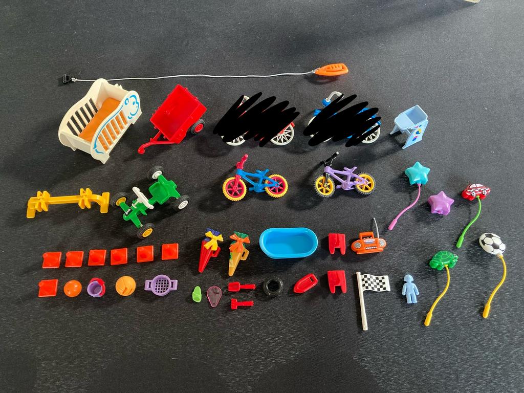 Playmobil ballon, fiets ed…, Ophalen of Verzenden, Zo goed als nieuw