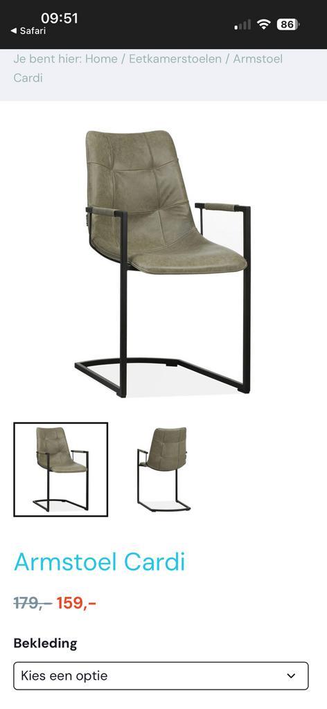 Donkergroene stoelen -mx sofa- Set van 6, Huis en Inrichting, Stoelen, Gebruikt, Vijf, Zes of meer stoelen, Leer, Stof, Overige kleuren