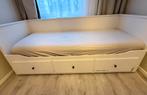 Hemnes uitschuifbed in zeer goede staat, Ophalen, Wit, Tweepersoons, Zo goed als nieuw