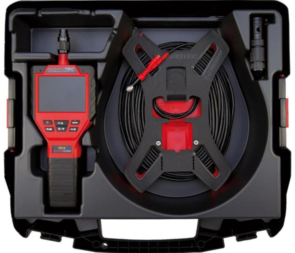 Runpotec inspectiecamera 30 meter in koffer met accesoires, Doe-het-zelf en Verbouw, Meetapparatuur, Zo goed als nieuw, Overige meters