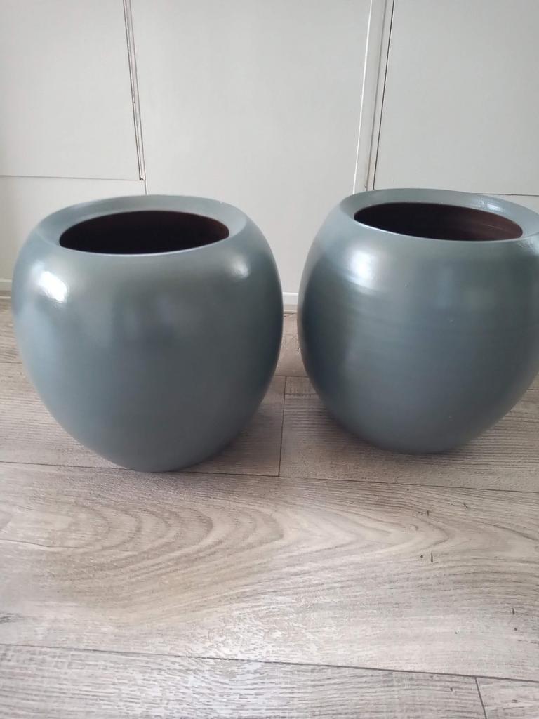 2 grote sierpotten €6,50 per stuk, Ophalen, Rond, Binnen, Zo goed als nieuw
