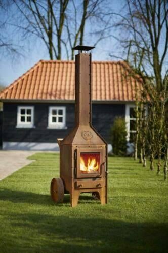 RENY BIJUGA tuinkachel met wielen + gratis SFEERPAKKET!!, Tuin en Terras, Tuinhaarden, Ophalen of Verzenden, Nieuw
