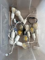 9 Verhuislampjes met fitting, Ophalen, Gebruikt, Kunststof, Minder dan 100 cm