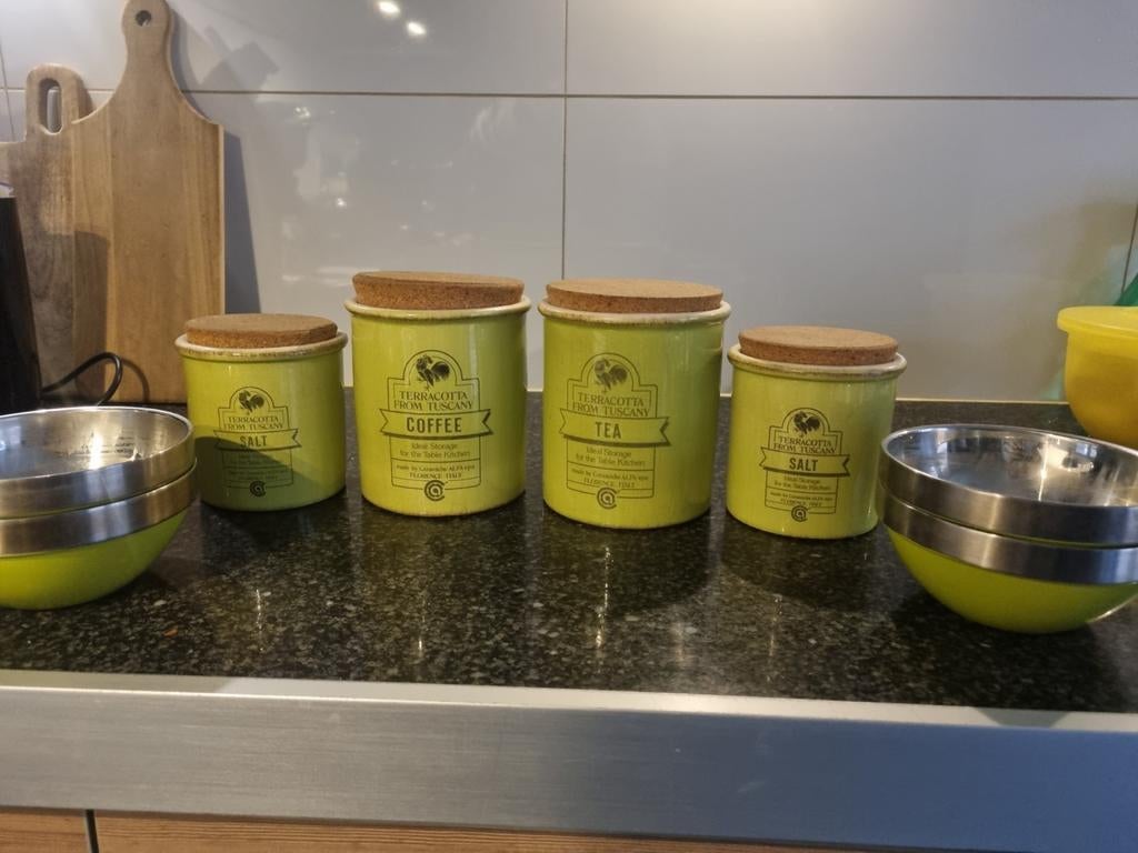 TK Voorraadpotten en schaaltjes lime groen, Ophalen