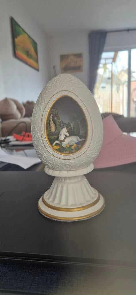 Decoratief ei met eenhoorn, Huis en Inrichting, Ophalen of Verzenden
