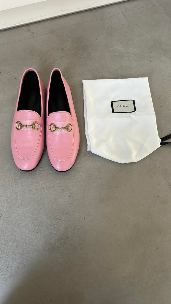Gucci horsebit loafers zacht leer roze maat 37 Nieuw., Instappers, Nieuw, Ophalen of Verzenden, Roze