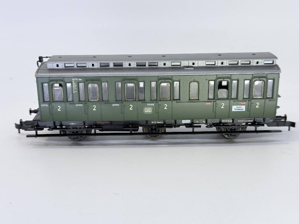 Roco 44222A - 3-assige personenwagen 2e klas, DB, Hobby en Vrije tijd, Modeltreinen | H0, Zo goed als nieuw, Wagon, Gelijkstroom