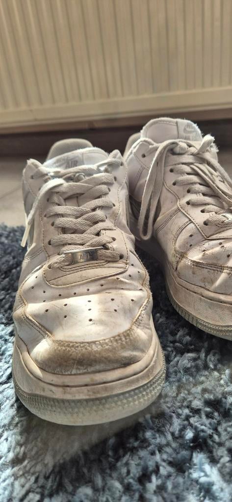 Nike Air Force 1 - Goed gebruikt, maat 46, Kleding | Heren, Schoenen, Verzenden, Gedragen, Wit