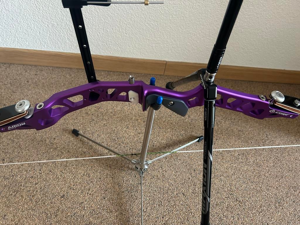 Recurve Handboog linkshandig met Vizier en Stabilisator, Sport en Fitness, Handboogschieten, Ophalen, Gebruikt, Recurveboog