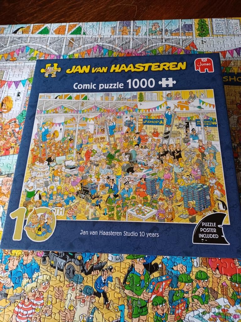 1x gemaakte jan van haasteren gereserveerd, Ophalen of Verzenden, 500 t/m 1500 stukjes, Zo goed als nieuw