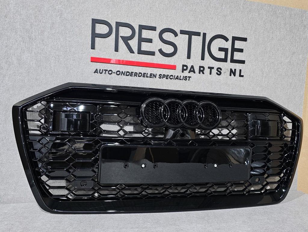 Grill Audi A6 C8 4K S-line S6 RS6 LOOK GRILLE HOOGLANS ZWART, -, Voor, Nieuw, Ophalen of Verzenden