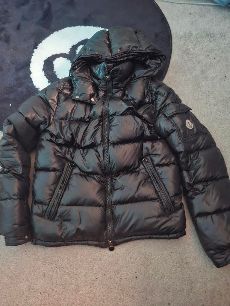 Moncler Maya Zwarte Donsjas - Maat M, Moncler, Maat 48/50 (M), Zwart, Ophalen of Verzenden