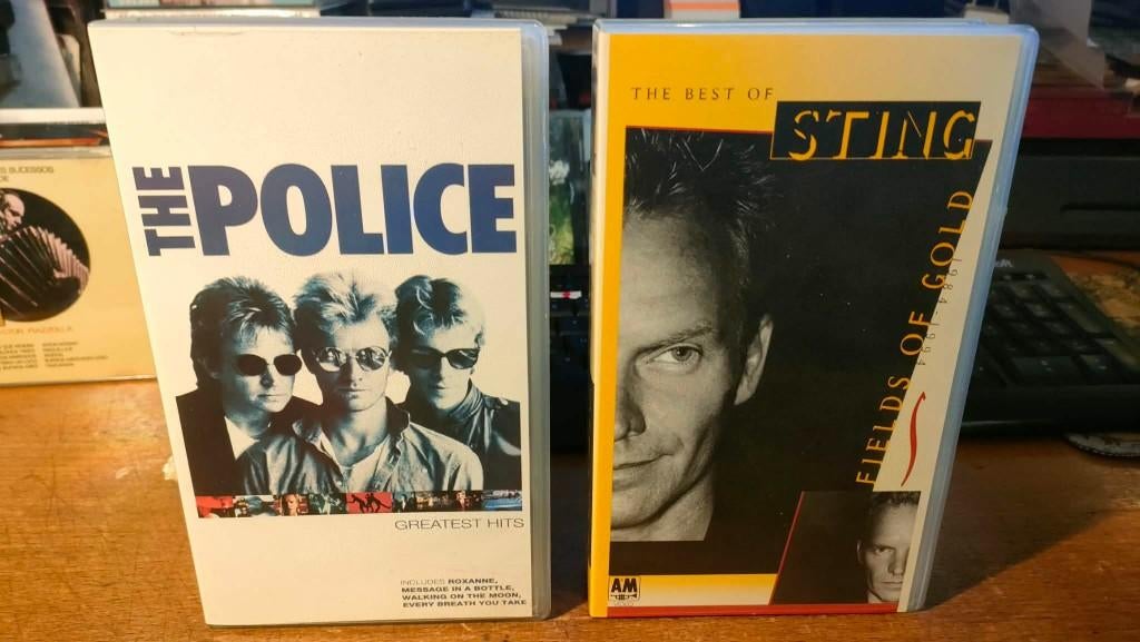 Police+Sting 2x VHS, Alle leeftijden, Ophalen of Verzenden, Zo goed als nieuw