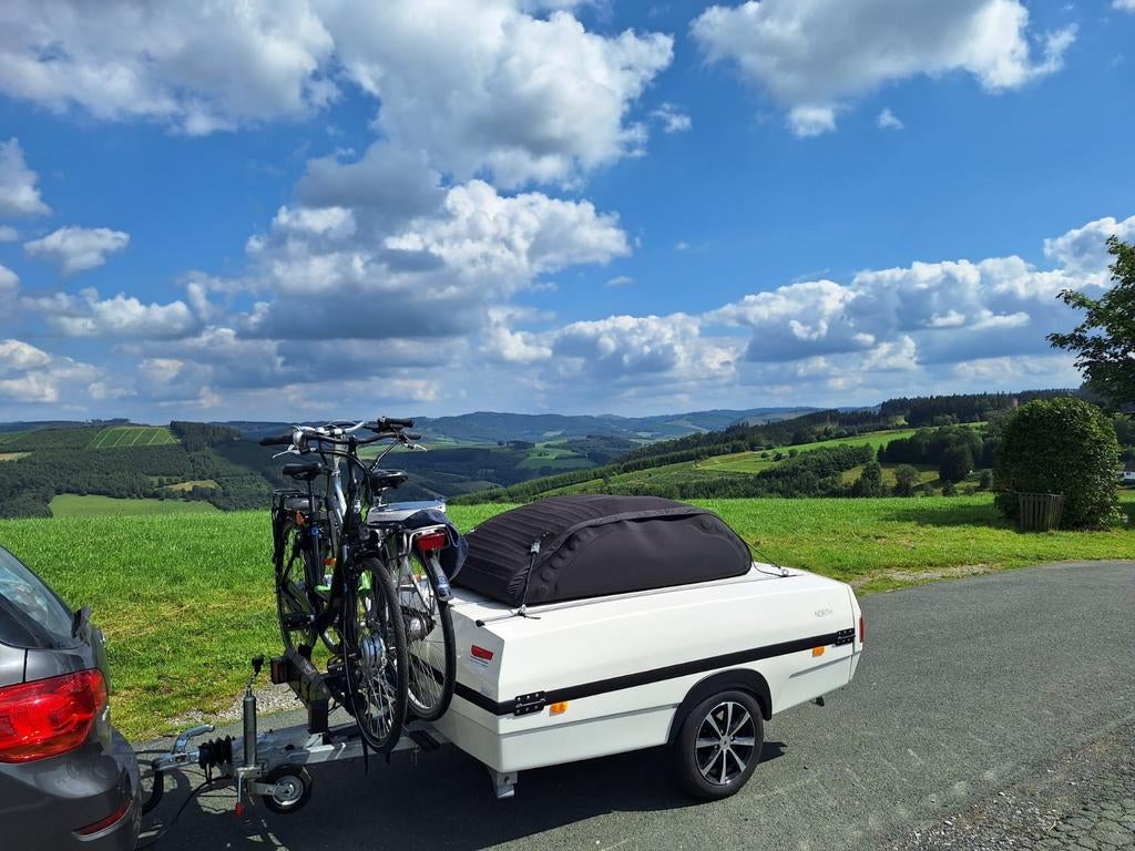 Camlet north met fietsenrek en dakkoffer, Caravans en Kamperen, Vouwwagens, Ophalen of Verzenden