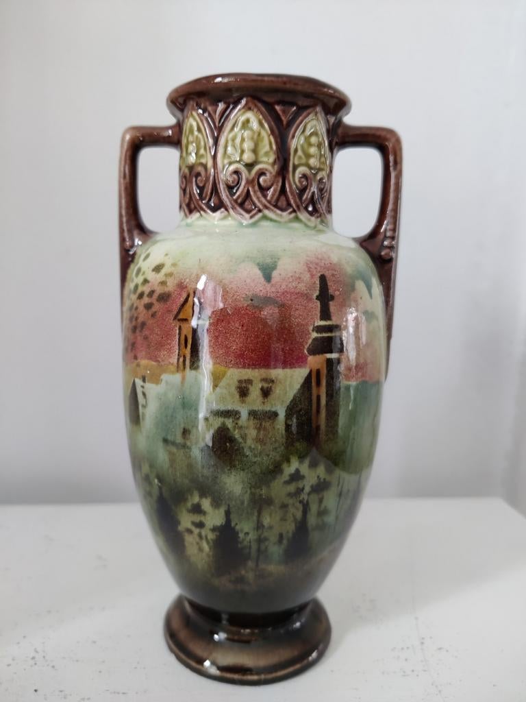 Art Deco keramiek vaasje 17 cm, Antiek en Kunst, Ophalen of Verzenden