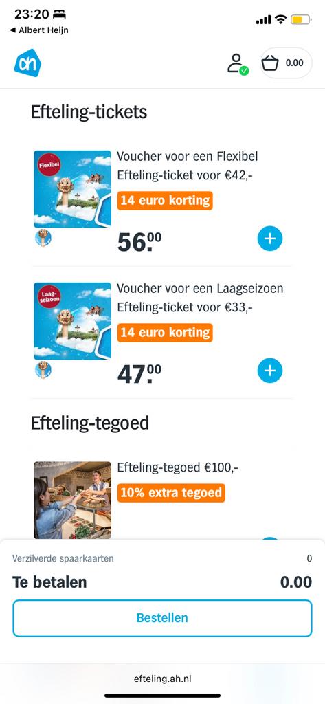 AH Efteling spaarzegels, Verzamelen, Supermarktacties, Albert Heijn, Ophalen