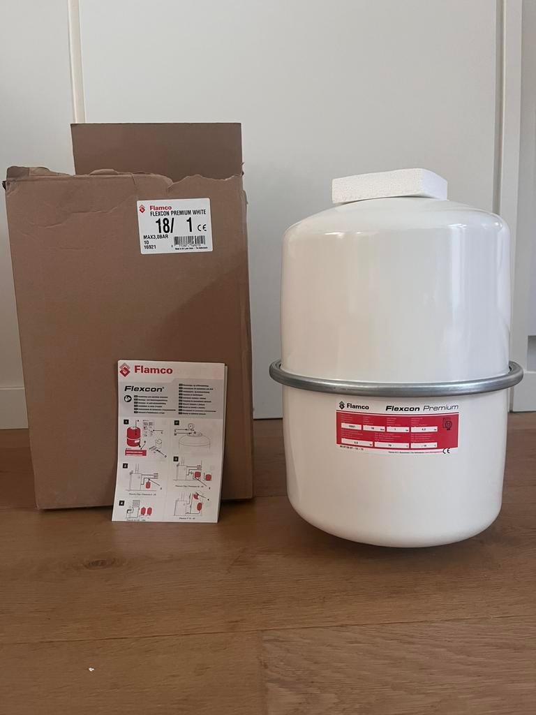 Flamco Flexcon Premium White expansievat, Minder dan 20 liter, Ophalen, Nieuw, Minder dan 3 jaar oud