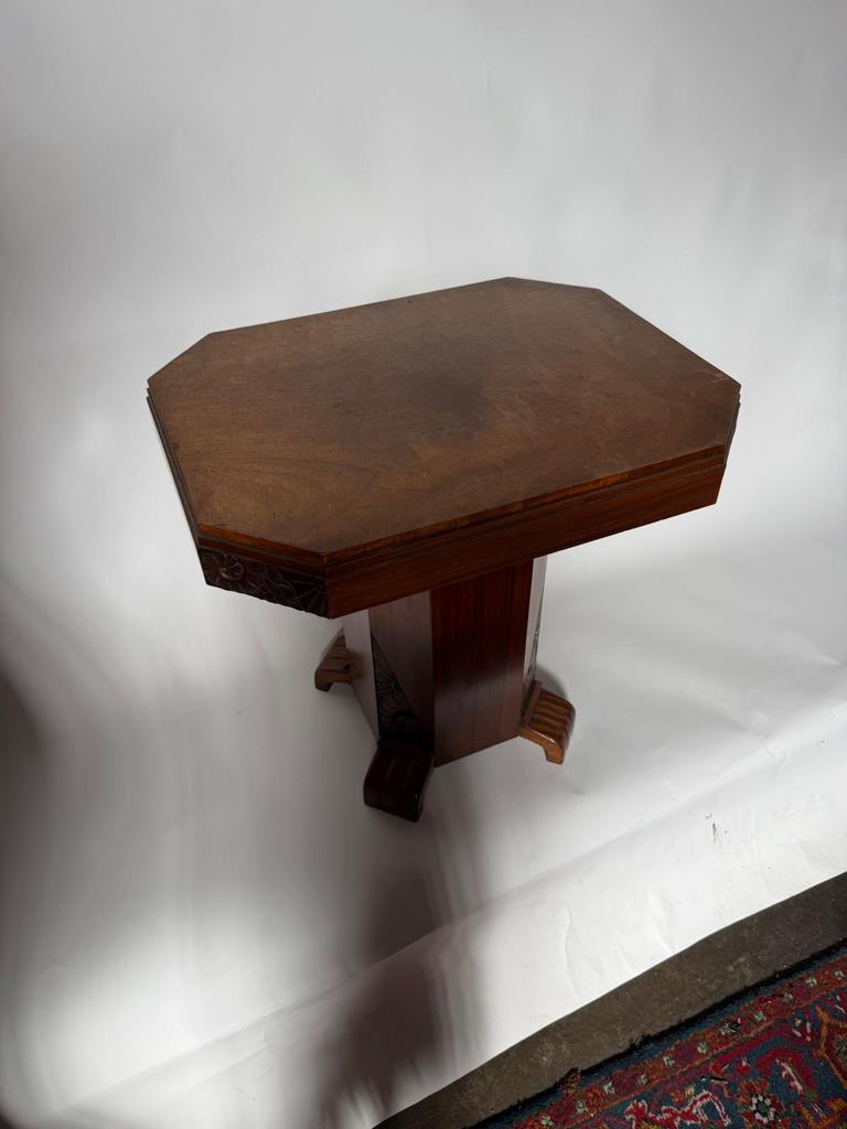 Art deco tafel met geslepen glasplaat, Antiek en Kunst, Antiek | Meubels | Tafels, Ophalen