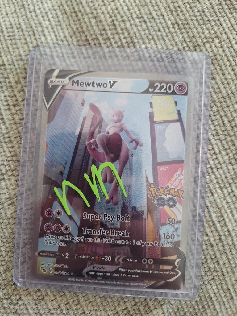 Mewtwo V 072/078 Pokemon Go Kaart, Ophalen of Verzenden