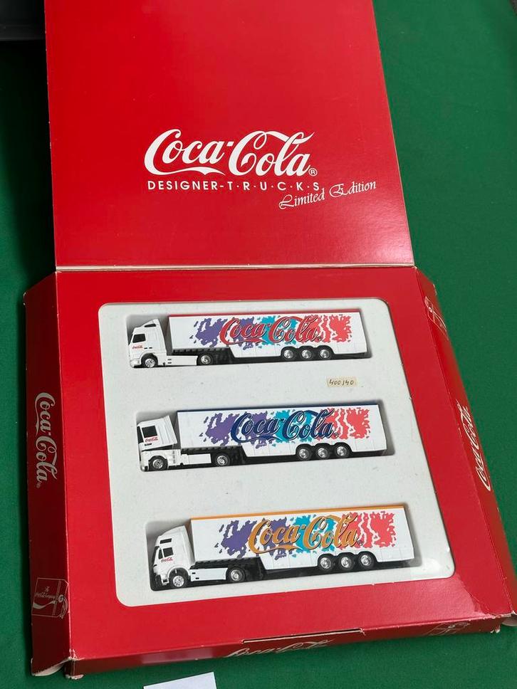 62- Albedo Coca Cola designer trucks 1:87 boxed 1995, Hobby en Vrije tijd, Modelauto's | 1:87, Nieuw, Bus of Vrachtwagen, Overige merken