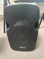 2x Vonyx SL10 Disco Speakers met standaard en mixer, Zo goed als nieuw, 120 watt of meer, Front, Rear of Stereo speakers, Ophalen