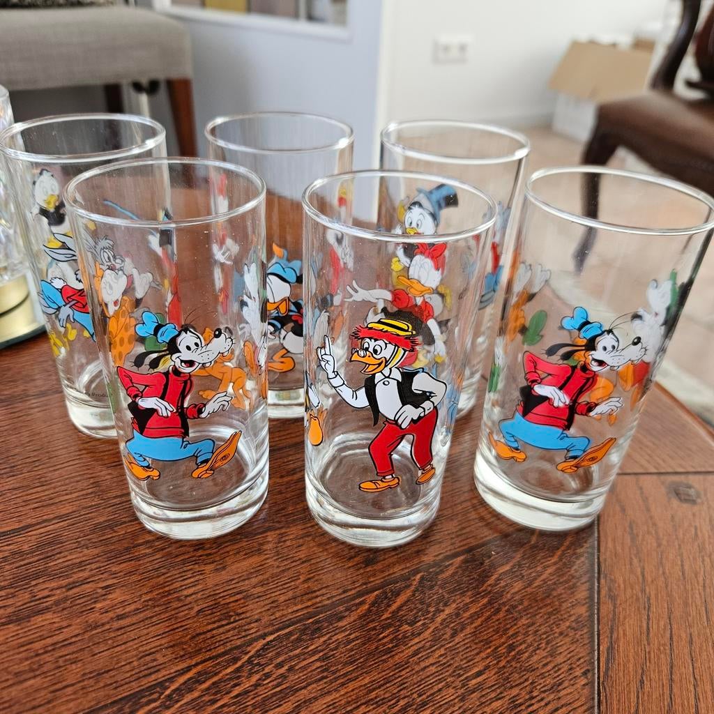 Set van 6 vintage disney glazen, Verzamelen, Glas en Borrelglaasjes, Ophalen of Verzenden, Nieuw, Overige typen