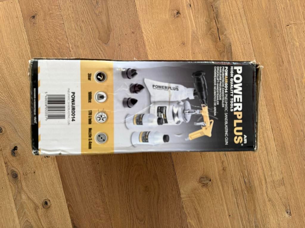 Powerplus lucht aangedreven zandstraalpistool, Ophalen, Nieuw, Minder dan 700 watt, Overige typen