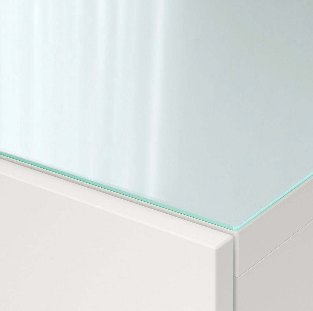 Besta bovenplaat gehard wit glas 180x40, Ophalen, Zo goed als nieuw