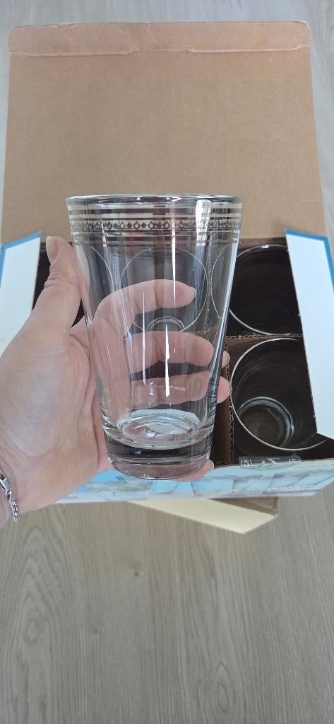 Drinkglazen Tchibo 350 ml, Verzamelen, Glas en Borrelglaasjes, Ophalen, Nieuw, Waterglas