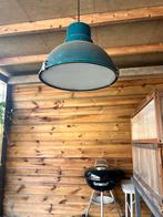 Grote Industriële Hanglamp - Vintage Groen Metaal, Ophalen, Gebruikt, Metaal, 50 tot 75 cm