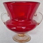 Glaskunst rode BOKAAL +goudfolie AvEM Arte Vetraria Muranese, Ophalen of Verzenden