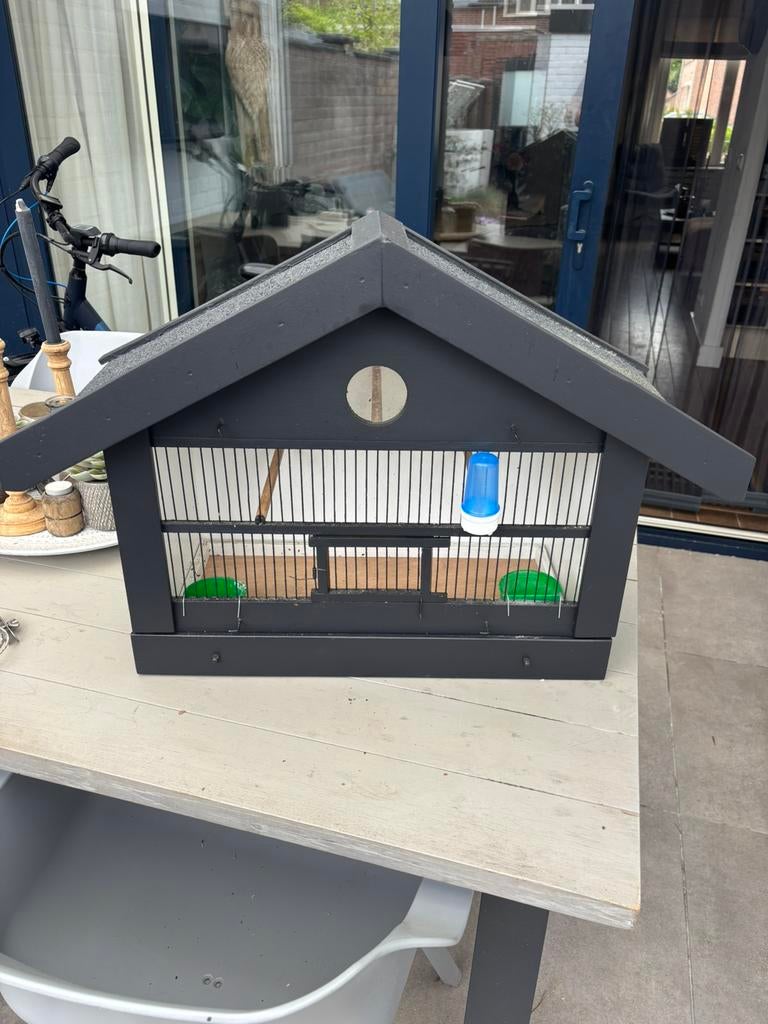 Buiten vogelkooi zangvogels, Dieren en Toebehoren, Vogels | Hokken en Kooien, Ophalen, Zo goed als nieuw, Hout, Vogelkooi