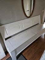 Witte klepbank - opbergbank - bank - klapbank - halbank, Ophalen