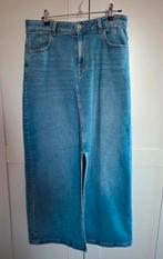 Lange spijkerrok met split en zakken - Zomerse denim rok, Blauw, Ophalen of Verzenden, Maat 36 (S), Gedragen