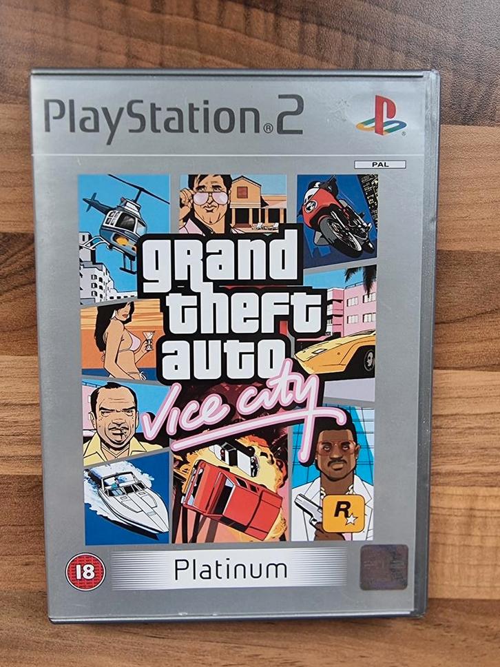 GTA Vice city met map, Spelcomputers en Games, Games | Sony PlayStation 2, Zo goed als nieuw, Avontuur en Actie, 1 speler, Vanaf 18 jaar