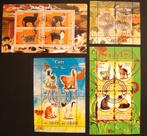 - 722 - 4 Blokken/blokjes met Katten., Verzenden, Gestempeld, Dier of Natuur