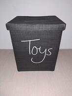 Riviera Maison Speelgoed Opbergdoos - Zwart met 'Toys', Ophalen, Jongen of Meisje