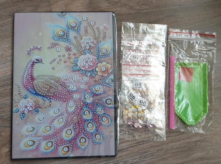 Diamond painting pauw NOTITIEBOEK, Hobby en Vrije tijd, Overige Hobby en Vrije tijd, Nieuw, Ophalen of Verzenden