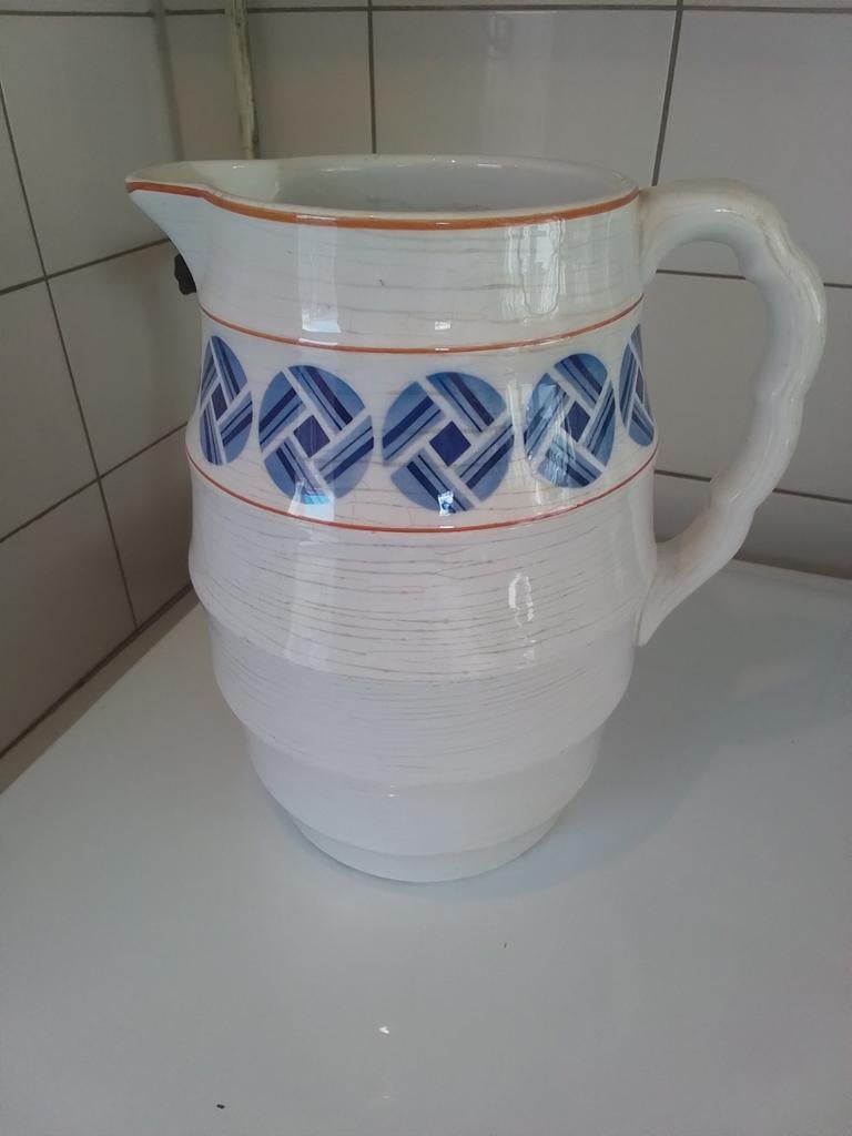 Mooie gave oude lampetkan gemerkt, Antiek en Kunst, Ophalen of Verzenden