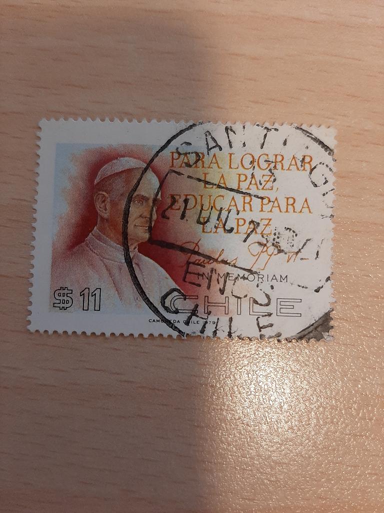 1979 Chili Paus Paulus, Verzenden, Gestempeld, Noord-Amerika