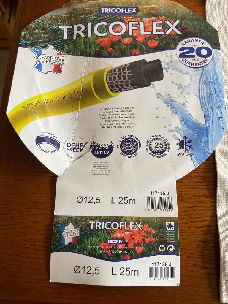 Tricoflex tuinslang, lengte 25 meter,, Tuin en Terras, Tuinslangen, Ophalen, Zo goed als nieuw, Tuinslang