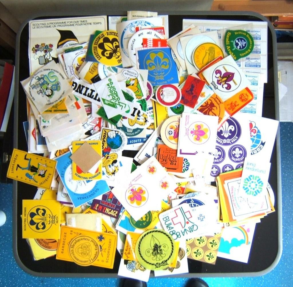 scouting stickers meer dan 590 + 77 stuks padvinders scout, Verzamelen, Scouting, Ophalen of Verzenden, Overige typen